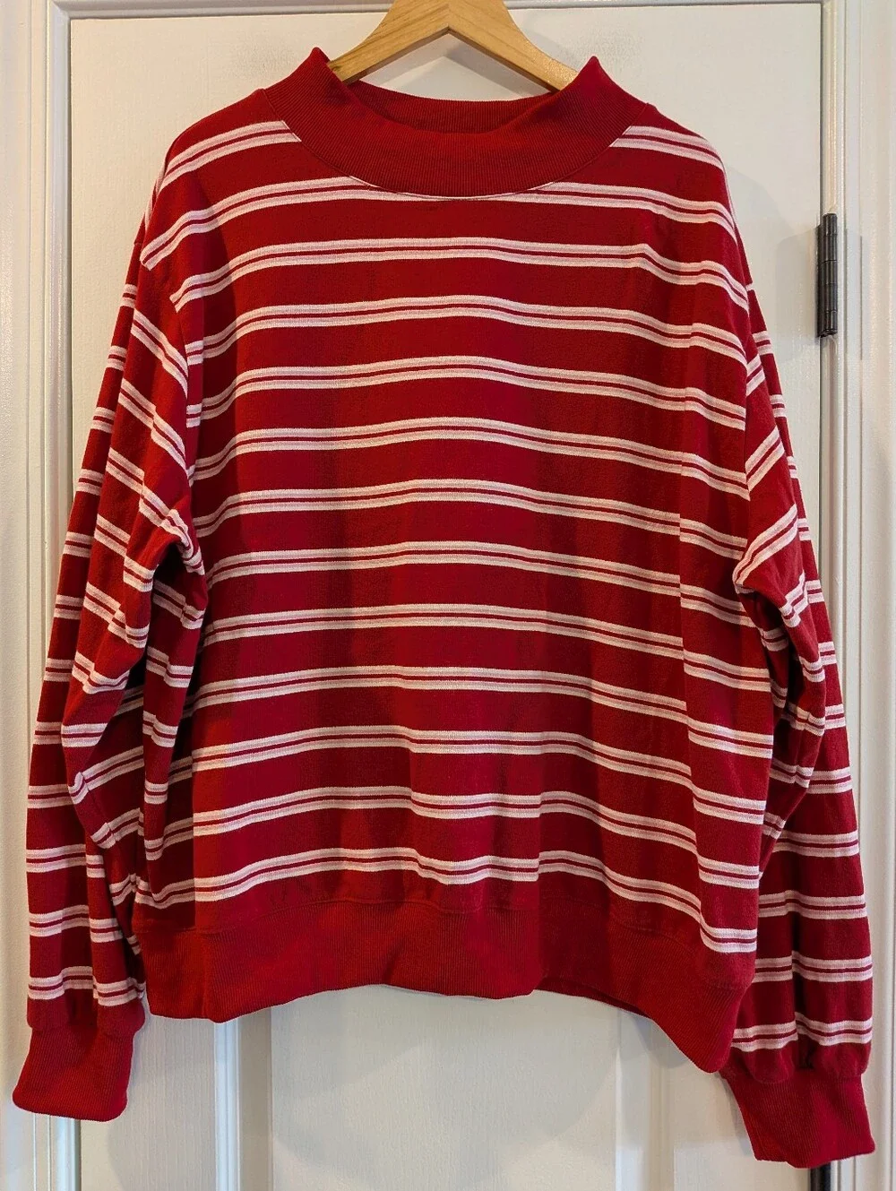 Parke Set Mockneck Sweatshirt & Pants Valentine’s Day Amour Stripes Sz L/XL & S